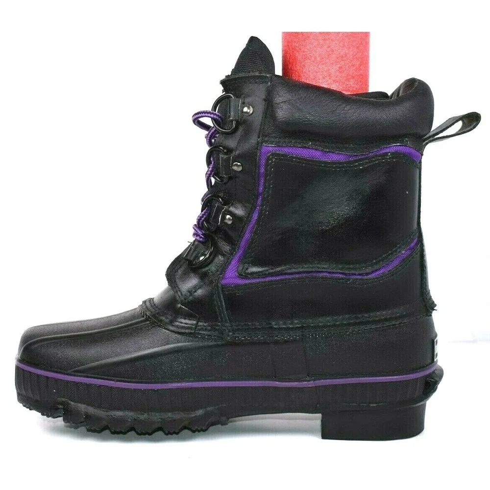 Lake N Trail Women's Black Purple Thinsulate Insulated‎ Winter Duck Boots Sz 11